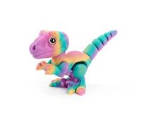 CASOME Figura De Dinosaurio Articulada Impresa En 3D, Modelo De Exhibición Y Decoración De Escritorio Tipo Raptor con Postura Ajustable, Criatura Coleccionable con Articulaciones Móviles(C,M)