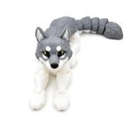 CASOME Figura De Husky Impresa En 3D, Escultura De Perro Articulada para Decoración del Hogar, Adorno De Escritorio Realista Y Móvil, Modelo De Husky Articulable para Amantes(Gray,16cm)