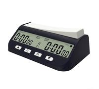 CASOME Reloj Digital De Ajedrez con Pantalla Grande: Temporizador con Botón Giratorio, Cronómetro De Competición Fácil De Leer, Función Byo-Yomi Y Retardo.
