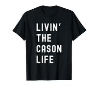Cason viviendo la Vida de Cason Nombre Divertido Camiseta gráfica económica