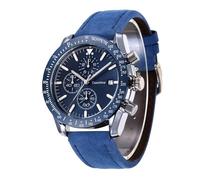 Casotime Reloj Cronógrafo Hombre de Cuero - Resistente al Agua 30M, Cuarzo Analógico con Fecha, Esfera Grande - Clásico y Elegante para Día a Día, Trabajo & Deporte - Regalo Elegante para Hombres