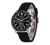 Casotime Reloj Cronógrafo Hombre de Cuero - Resistente al Agua 30M, Cuarzo Analógico con Fecha, Esfera Grande - Clásico y Elegante para Día a Día, Trabajo & Deporte - Regalo Elegante para Hombres