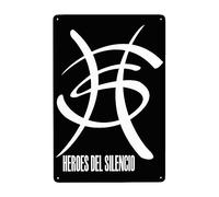 CASOWAT Heroes Rock Del Silencio Band - Cartel de metal para pared, pintura de hierro para el hogar, bar, cafetería, dormitorio, póster decorativo de 8 x 12 pulgadas