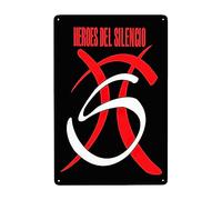 CASOWAT Heroes Rock Del Silencio Band - Letrero de metal para pared, pintura de hierro para el hogar, bar, cafetería, dormitorio, póster decorativo de 8 x 12 pulgadas