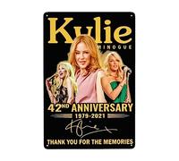 CASOWAT Kylie Singer Minogue - Cartel de metal para pared, pintura de hierro para el hogar, bar, cafetería, dormitorio, póster decorativo de 8 x 12 pulgadas