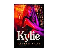 CASOWAT Kylie Singer Minogue - Cartel de metal para pared, pintura de hierro para el hogar, bar, cafetería, dormitorio, póster decorativo de 8 x 12 pulgadas