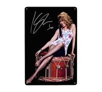 CASOWAT Kylie Singer Minogue - Cartel de metal para pared, pintura de hierro para el hogar, bar, cafetería, dormitorio, póster decorativo de 8 x 12 pulgadas