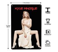 CASOWAT Kylie Singer Minogue - Cartel de metal para pared, pintura de hierro para el hogar, bar, cafetería, dormitorio, póster decorativo de 8 x 12 pulgadas