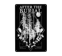 CASOWAT Letrero de metal con texto en inglés "After the Singer Burial Band" para decoración de pared para sala de estar, baño, cocina, póster decorativo de 8 x 12 pulgadas