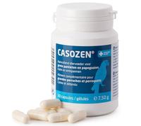 Casozen Apoyo calmante para loros grandes, cápsula calmante para pájaros, alivia el desplumado, mordeduras y gritos, promueve un estado de ánimo saludable y un comportamiento equilibrado, natural y