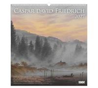 Caspar David Friedrich 2027: Kunstkalender 45x48 cm mit 12 romantischen Landschaftsgemälden und sprachneutralem Kalendarium