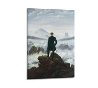 Caspar David Friedrich Painter Works - Póster de Wanderer Above The Sea of Fog, lienzo decorativo para pared, 30 x 45 cm