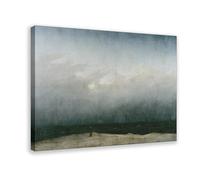Caspar David Friedrich - Póster decorativo de pared con texto en inglés "El monje junto al mar" (40,6 x 61 cm)