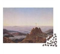 Caspar David Friedrich Rompecabezas De Madera 3D 1000 Piezas, Imposible Puzzle Cuadros Famosos del Mundo, Rompecabezas Arte, 1000 Piece Jigsaw Puzzles para Adultos Y Adolescente, Decoración del Hogar