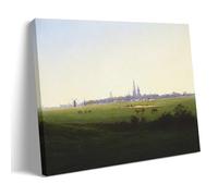 Caspar - Póster clásico de David Friedrich Prados Cerca de Greifswald, lienzo decorativo para el hogar, dormitorio, decoración moderna, 50 x 75 cm