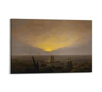 Caspar - Póster impreso de David Friedrich con diseño de amanecer sobre el mar, lienzo y arte de pared, decoración moderna para dormitorio familiar, 20 x 30 cm