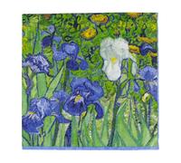 Caspari 13670L Van Gogh Irises - Servilletas de papel (20 unidades, 16,5 x 3 x 16,5 cm), color verde