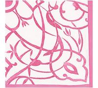 Caspari Algarve - Servilletas de papel de lino en color fucsia - 12 por paquete