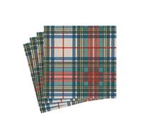 Caspari Dress Stewart Tartan - Servilletas de papel de cóctel, 20 por paquete