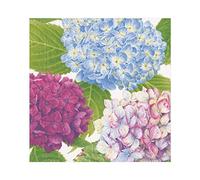 Caspari Entertaining with Hydrangea Garden-Servilletas de Almuerzo (20 Unidades), Color Azul, Papel, Luncheon