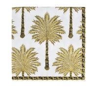 Caspari Grand Palms - Servilletas de papel para almuerzo, color negro, 20 por paquete