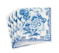 Caspari Servilleta de Almuerzo, Azul/Blanco