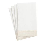 Caspari Natural, Servilletas de Papel con Borde de Lino para Invitados, Color, 12 por Paquete
