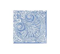 Caspari Servilletas de papel con medallón de cachemira en azul, 20 por paquete