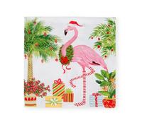 Caspari Servilletas de papel de flamencos de Navidad, 20 por paquete