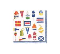 Caspari Servilletas de papel Nantucket para cóctel, 20 por caja