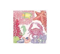 Caspari Servilletas de papel para cóctel Under The Sea, 20 por paquete