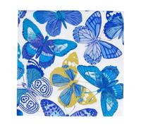 Caspari Servilletas de papel para mesa de almuerzo, 20 unidades, 33 cm, cuadradas, color azul