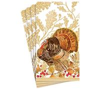 Caspari Servilletas de papel Woodland Turkey, 15 unidades por paquete