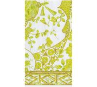 Caspari Servilletas de porcelana dorada Chartreuse para invitados, 15 por paquete