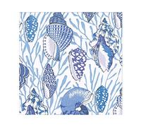 Caspari Shell Toile - Servilletas de papel para mesa (20 unidades, 33 cm), color azul
