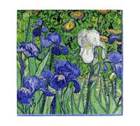 Caspari Van Gogh Irises - Servilletas de papel (20 unidades), color verde