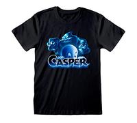 Casper the Friendly Ghost Camiseta de manga corta para hombre, Negro, S