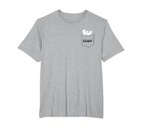 Casper The Friendly Ghost Daydreaming On Your Pocket Camiseta, Hombre Tallas Grandes, Gris Jaspeado, 5X Alto