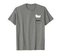 Casper The Friendly Ghost Daydreaming On Your Pocket Camiseta, Hombre, Verde Militar Jaspeado, XL