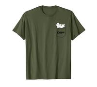 Casper The Friendly Ghost Daydreaming On Your Pocket Camiseta, Hombre, Verde Oliva, L