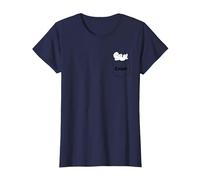 Casper The Friendly Ghost Daydreaming On Your Pocket Camiseta, Mujer, Azul Marino, M