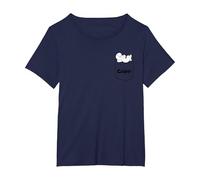Casper The Friendly Ghost Daydreaming On Your Pocket Camiseta, Mujer Tallas Grandes, Azul Marino, 1XL Grande