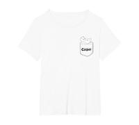 Casper The Friendly Ghost Daydreaming On Your Pocket Camiseta, Mujer Tallas Grandes, Blanco, 1XL Grande
