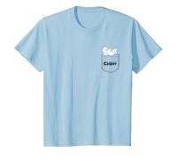 Casper The Friendly Ghost Daydreaming On Your Pocket Camiseta, Niños, Azul Bebé, 4 años