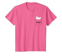Casper The Friendly Ghost Daydreaming On Your Pocket Camiseta, Niños, Rosa Jaspeado, 3 años