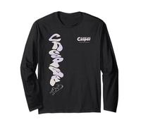 Casper The Friendly Ghost Vertical Logo Purple Tones Manga Larga