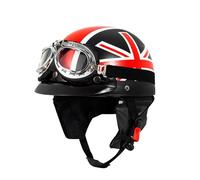 Casque De Moto Adult Unisexs Cascos Motocicleta De Media Homologado ECE Semi Cubierto Casco Ideal para Desplazamientos Diarios Y Conducción Al Aire Libre F,56-61cm