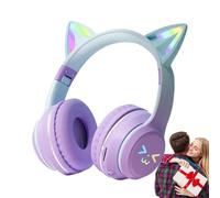 Casque d'écoute Sans Fil Cat Ear, Casque Cat Ear | Casques pliables pour en ur la Musique | de Couleur dé EC microph ne et lumière LED pour la Maison et l'école