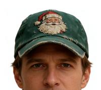 Casquettes Baseball - 9,37*6,69*5,51 Pouces, De Père Noël - Festif Vintage Père Noël Brodé Ajustable - Casquettes Baseball Pour Hommes Et Femmes Pour Les Fêtes | Pour Adultes Famille Amis Cadeau