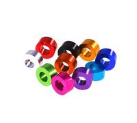Casquillo de aluminio 10 piezas M3 de aluminio anodizado, arandelas, cojinetes, juntas planas, espesor 0,5-3 mm(Green,3X6X1.5MM-10PCS)